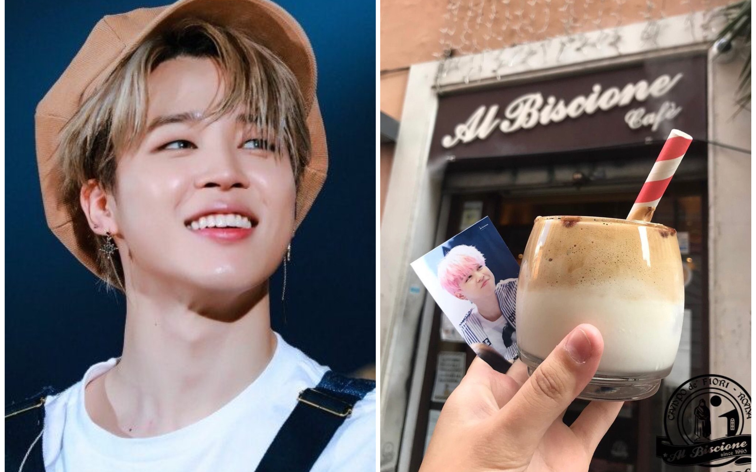 Jimin (BTS) có hẳn một thức uống mang tên mình tại Italia, fan mừng húm vì đến uống còn có quà mang về