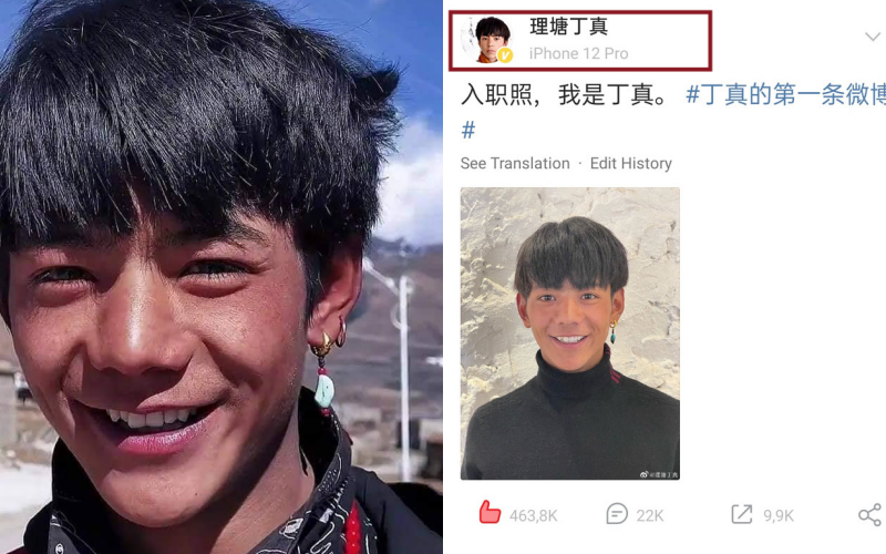 Hot boy Tây Tạng gây bão mạng xã hội... đã có Weibo và còn dùng cả iPhone 12 Pro