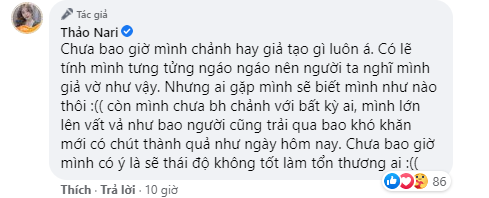 Nữ streamer Thảo Nari viết tâm thư trải lòng khi bị đánh giá chảnh, giả tạo - Ảnh 3.