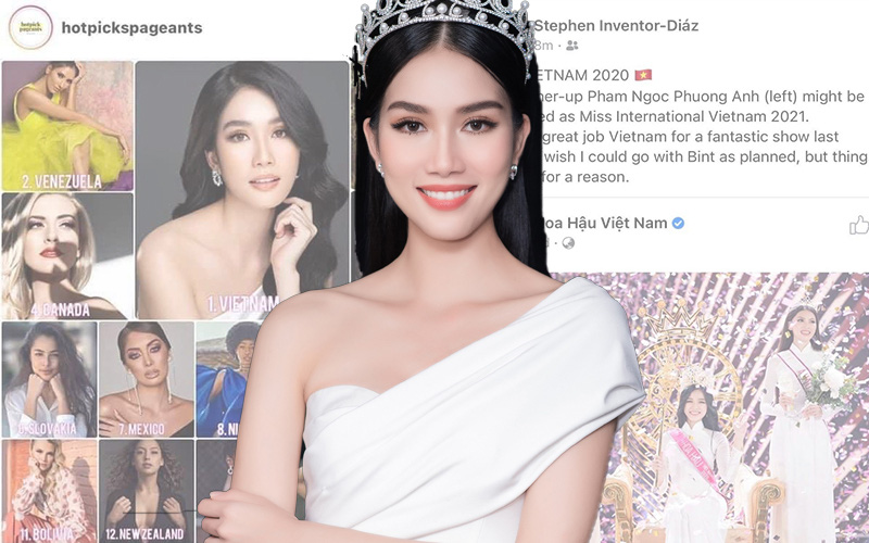HOT: Á hậu 1 Phương Anh vừa đăng quang đã dẫn đầu BXH của fan sắc đẹp quốc tế, Giám đốc truyền thông Miss International khen tới tấp!
