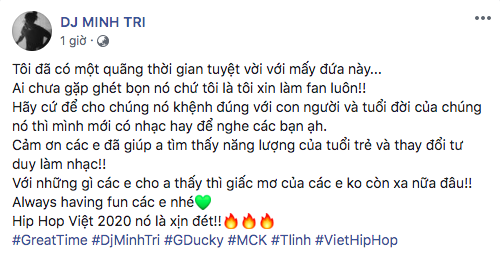 DJ sành sỏi trong nghề chia sẻ về GDucky - MCK - Tlinh: Hãy để cho chúng nó khệnh đúng với con người và tuổi đời - Ảnh 2.