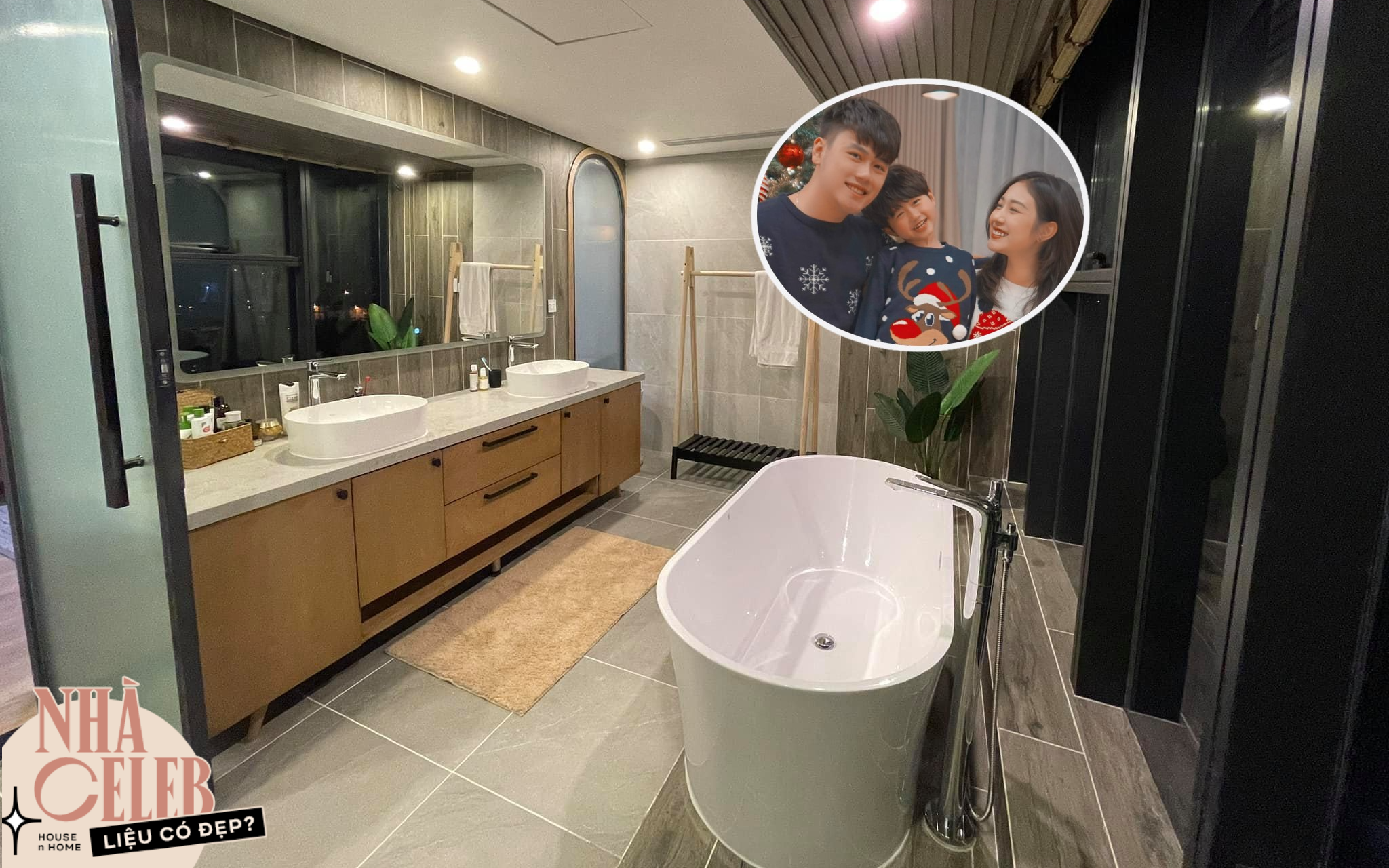 Cơ ngơi của Trang Lou - Tùng Sơn ở tuổi 25: Rộng thênh thang, ấn tượng nhất là phòng tắm sang như ở resort