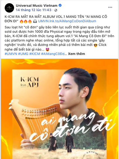 Xôn xao thông tin album của K-ICM phải phát miễn phí dù tuyên bố đã bán hết, ekip chính thức lên tiếng - Ảnh 3.