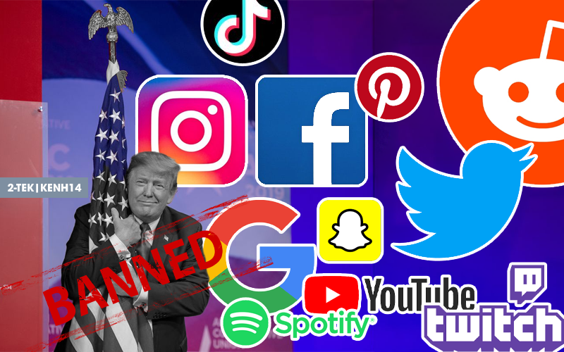 Không chỉ Facebook, Donald Trump vừa bị khoá tài khoản vĩnh viễn trên hàng loạt mạng xã hội lớn