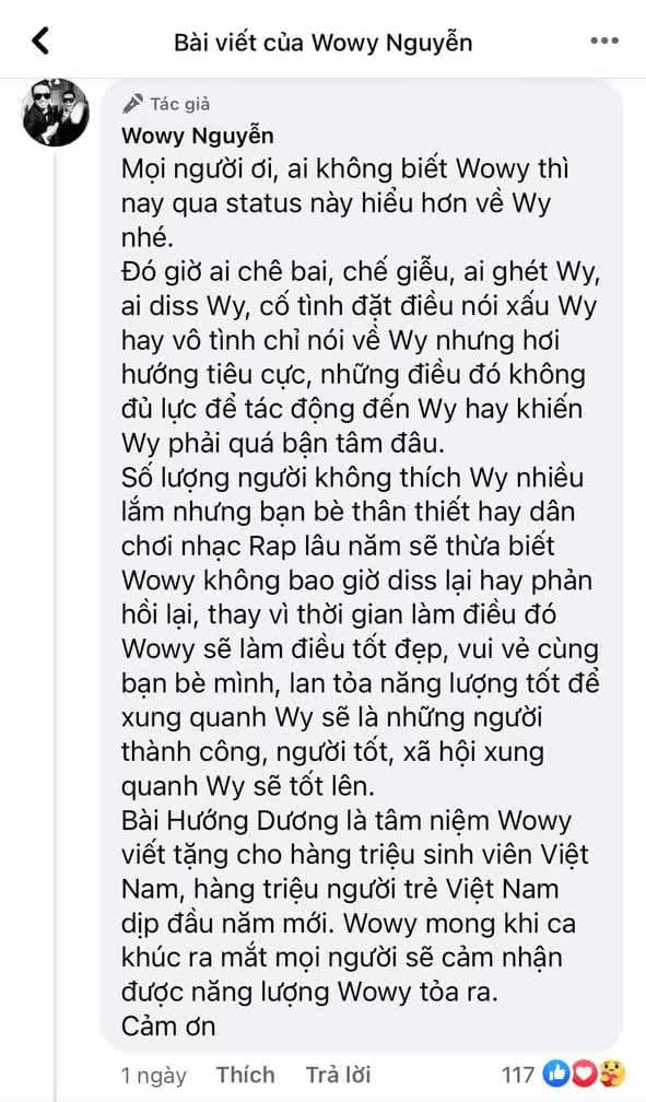 Sau tin nhắn R.Tee nói xấu Wowy bị người yêu cũ phát tán, Lão Đại lên tiếng: Những điều đó không đủ tác động hay khiến tôi bận tâm - Ảnh 3.