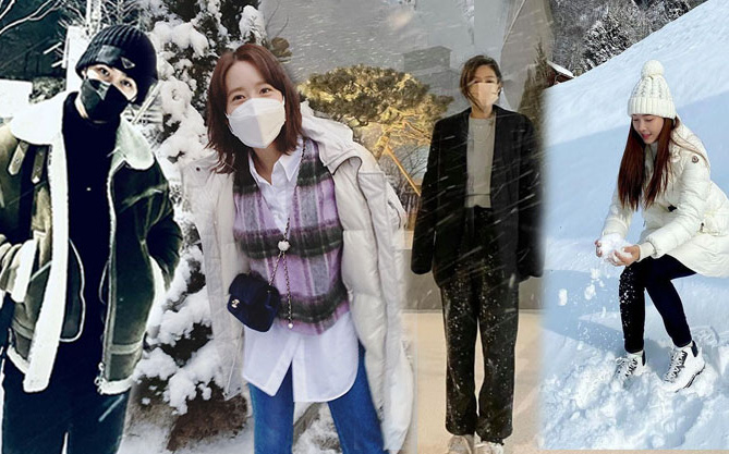 Sao Kbiz thi nhau check-in mùa tuyết xứ Hàn: BLACKPINK - Yoona xinh xỉu, Seulgi - CL lên đồ trendy, BTS gây bão toàn cầu