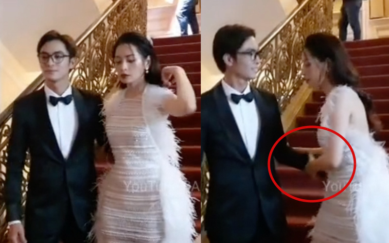Bắt trọn phản ứng của Chi Pu khi bạn trai Nam Em vòng tay qua muốn ôm eo cô trên thảm đỏ: Liệu có đủ khéo léo?