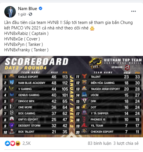 Nam Blue trở thành ông bầu của đội tuyển PUBG Mobile Xavier trong mùa giải 2021 - Ảnh 4.