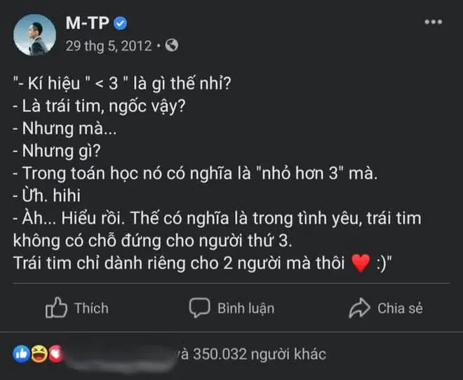 Giữa drama với Thiều Bảo Trâm - Hải Tú, Sơn Tùng M-TP bất ngờ bị đào mộ status nói về chuyện tình tay ba - Ảnh 2.