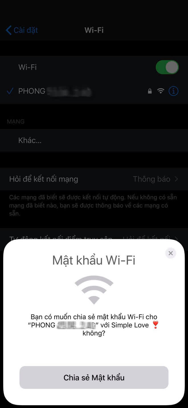 Cách chia sẻ Wi-Fi ngay và liền mà không cần nhập lại mật khẩu trên iPhone - Ảnh 1.