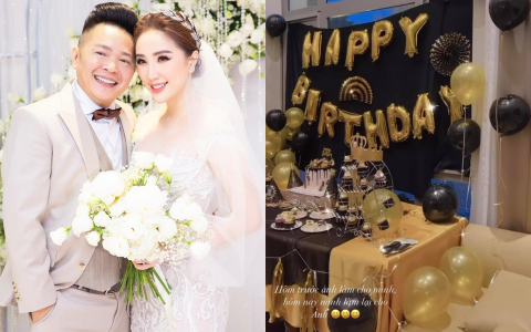 Bảo Thy tự tay tổ chức sinh nhật cho chồng đại gia Phan Lĩnh, chi tiết trên bánh kem hé lộ điều đặc biệt!