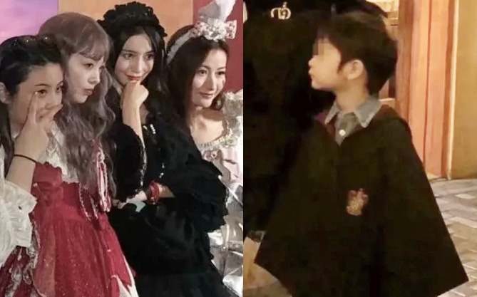Angela Baby &quot;lên đồ&quot; chơi Halloween xịn sò, ai dè dân tình chỉ dán mắt vào quý tử giống Huỳnh Hiểu Minh như đúc