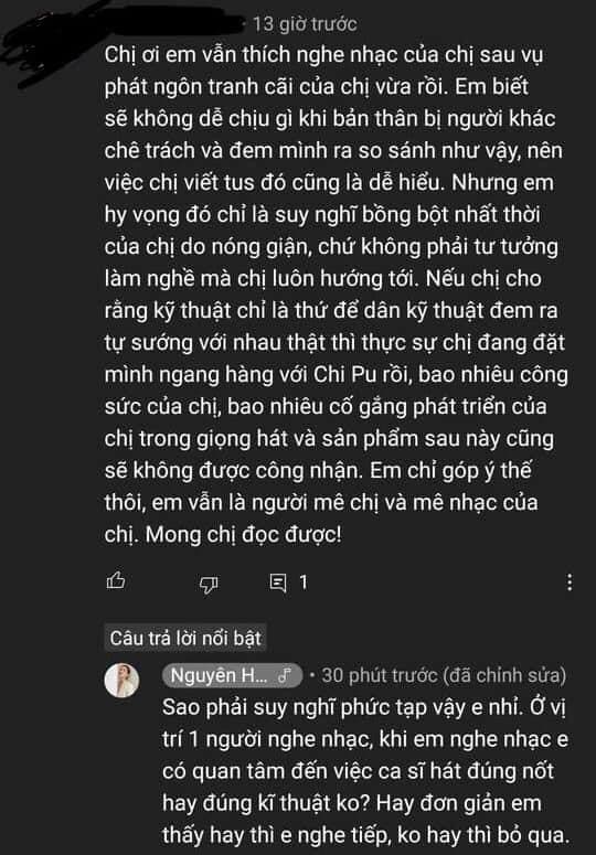 Nguyên Hà thẳng thắn nêu quan điểm khi khán giả nói đang đặt ngang hàng với Chi Pu: Không phải cứ đúng kĩ thuật là hay - Ảnh 2.