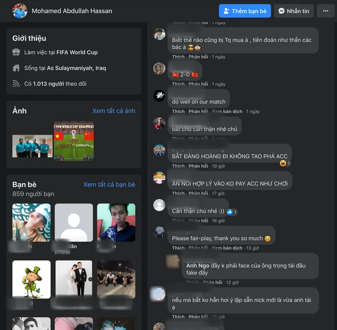 Đỡ nỗi lo fan Việt gây war trên Facebook trọng tài cầm trịch trận đấu với Trung Quốc, lý do vì sao? - Ảnh 3.