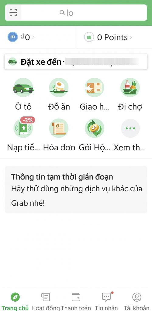 Grab bất ngờ gặp sự cố, hàng loạt người dùng không thể sử dụng được dịch vụ - Ảnh 1.