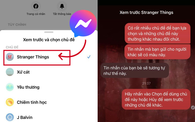 Messenger vừa tung ra theme mới với bối cảnh ma mị từ phim truyền hình đình đám của năm 2022, check xem bạn đã có chưa?