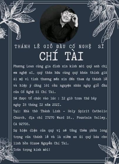 Anh trai công bố thông tin về lễ giỗ đầu của cố NS Chí Tài - Ảnh 2.