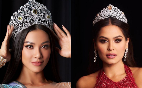 Zoom cận vương miện lịch sử của Á hậu Kim Duyên, netizen thổi bùng tranh cãi vì quá giống với phiên bản Miss Universe, liệu có hợp lý?