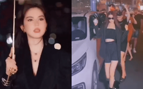Nhảy nhót tưng bừng giữa đường cùng hội chị em, Ngọc Trinh bị netizen phản đối vì 1 điều cực nguy hiểm