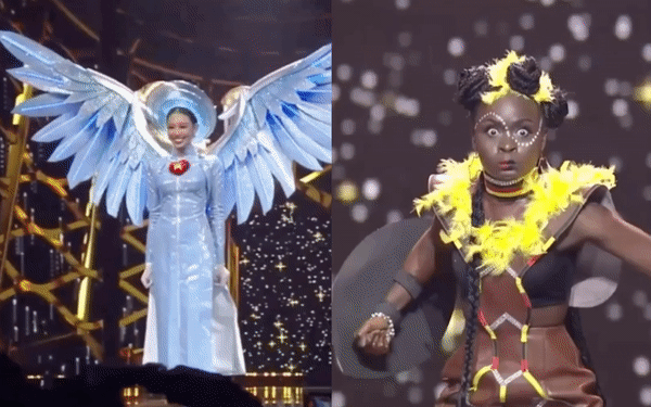 Đêm thi Quốc phục Miss Grand: Thuỳ Tiên đầy thần thái nhưng gặp sự cố đôi cánh, hàng loạt trang phục lạ mắt &quot;chặt chém&quot;!