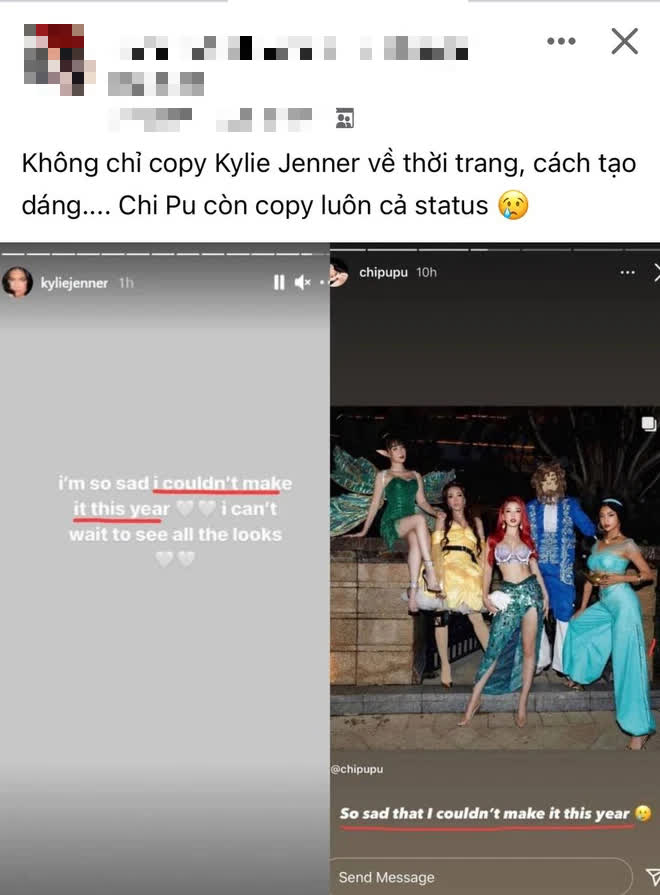 Netizen soi Chi Pu mượn phong cách của Kylie Jenner, đến cả dòng trạng thái 100% tiếng Anh cũng là hàng nhái? - Ảnh 2.