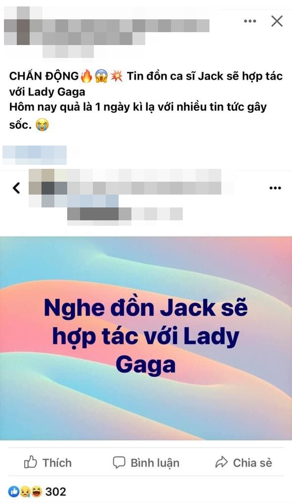 Rộ tin Jack chuẩn bị kết hợp với Lady Gaga từ chính FC Đom Đóm, fan nữ ca sĩ lại có dịp cà khịa không nương tay - Ảnh 1.