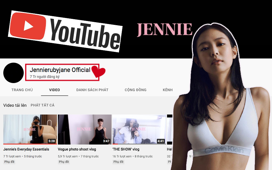 Kênh YouTube của Jennie (BLACKPINK) cán mốc 7 triệu subscribe, nhưng vẫn chỉ đứng thứ 2 Kpop?