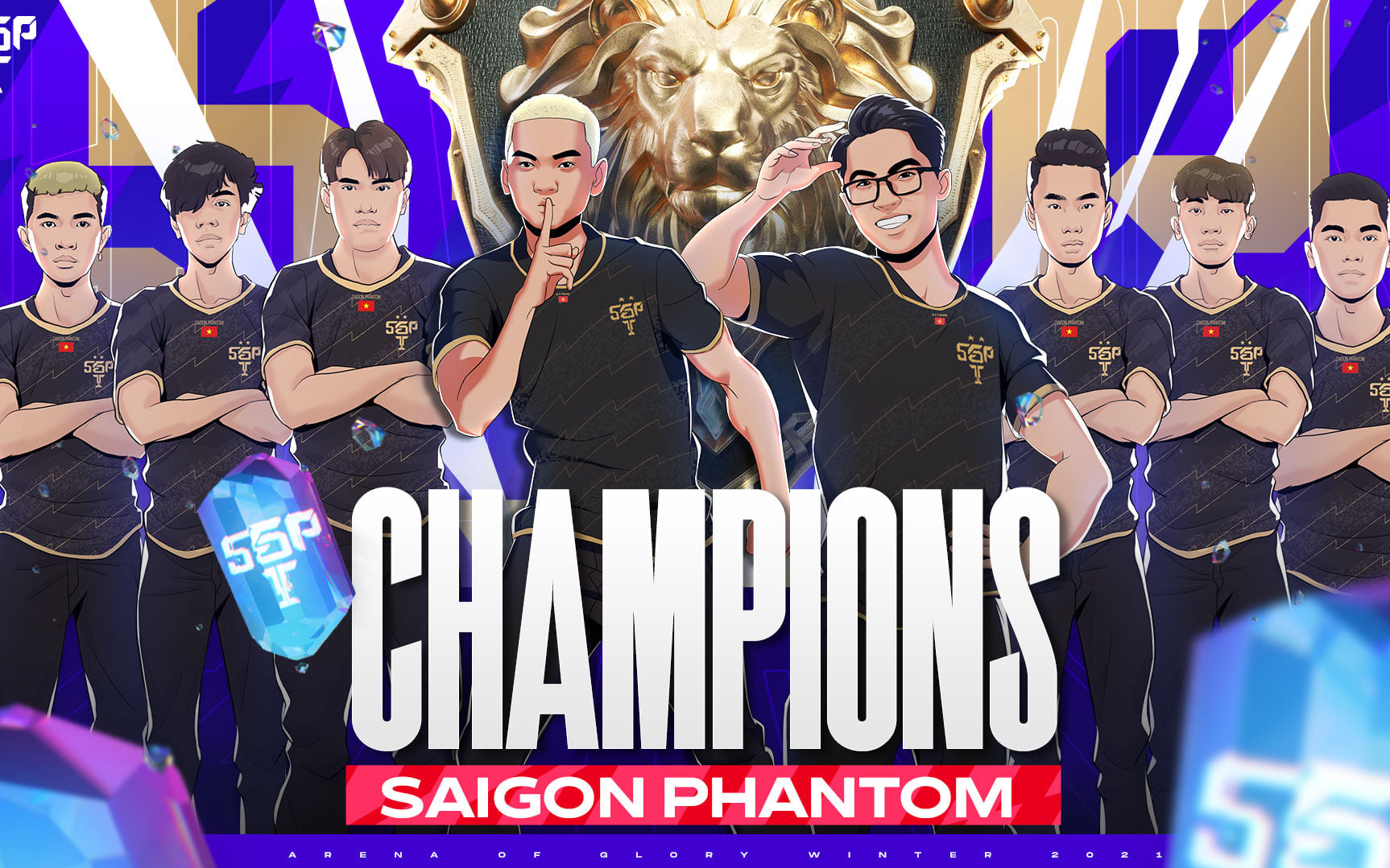 Chung kết Đấu Trường Danh Vọng siêu kịch tính: Saigon Phantom chính thức lên ngôi vô địch sau khi đánh bại V Gaming