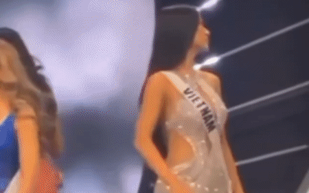 Hé lộ khoảnh khắc cực hiếm của Kim Duyên trên sân khấu Miss Universe sau khi dừng chân ở top 16!