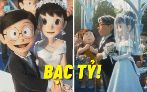 &quot;Bóc giá&quot; đám cưới thế kỷ của Nobita và Shizuka trong Doraemon 2: Cô dâu xinh nức lòng thiên hạ, bối cảnh bạc tỷ nhìn như cổ tích!