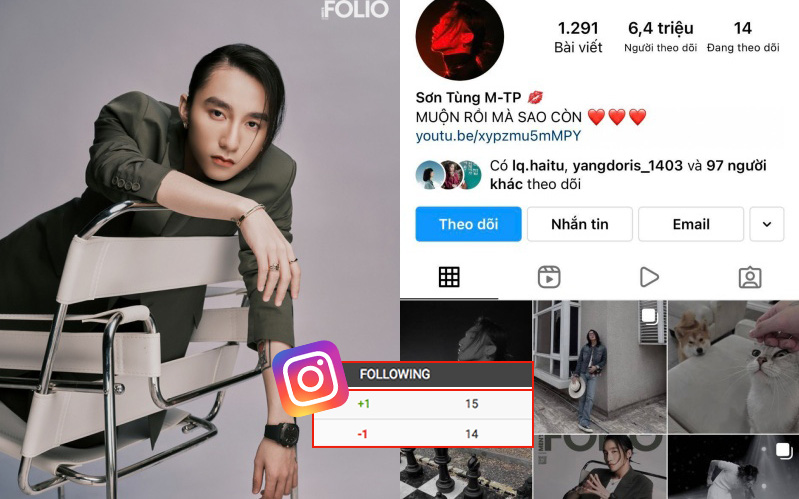 Sơn Tùng M-TP đã follow thêm một người trên Instagram, nhưng sao lại vội xoá ngay?