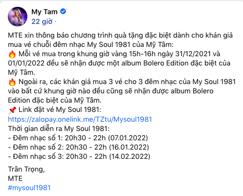 Mỹ Tâm bù đắp các fan, tặng nóng album đặc biệt khi mua vé đêm nhạc online - Ảnh 2.