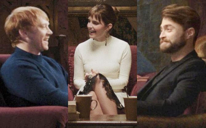 Màn hội ngộ lịch sử của 3 diễn viên chính Harry Potter: Emma Watson trông lạ quá, Harry và Ron râu ria xồm xoàm &quot;dừ&quot; lắm rồi