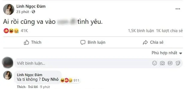 Linh Ngọc Đàm úp mở về chuyện yêu đương trên Facebook, tag luôn cả người yêu cũ, liệu gương vỡ có lành? - Ảnh 1.