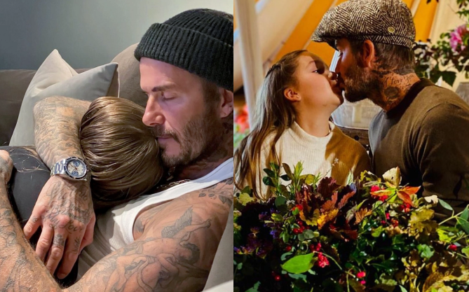 Nhìn David Beckham ôm hôn con gái mà netizen nhìn nhầm thành tình nhân trẻ, hoá ra do Harper đã lớn quá rồi