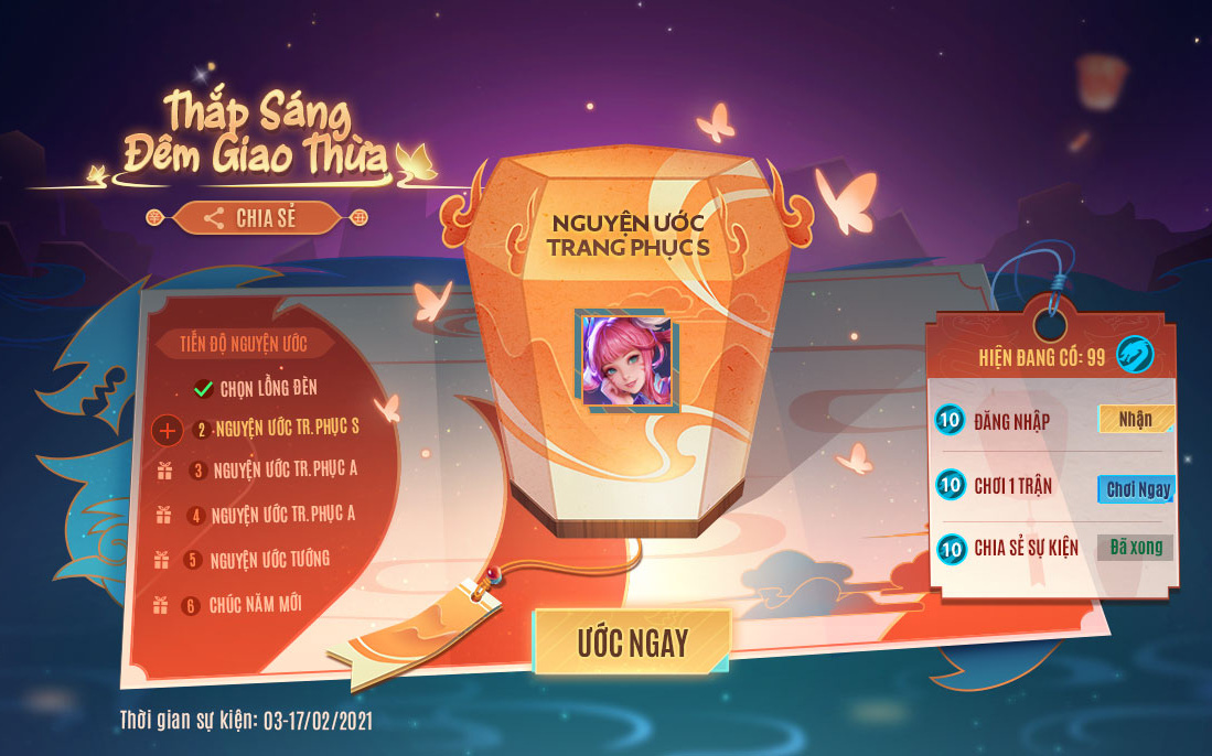 HOT: Game thủ Liên Quân Mobile có thể nhận tới 3 skin bậc S trong chuỗi sự kiện Tết