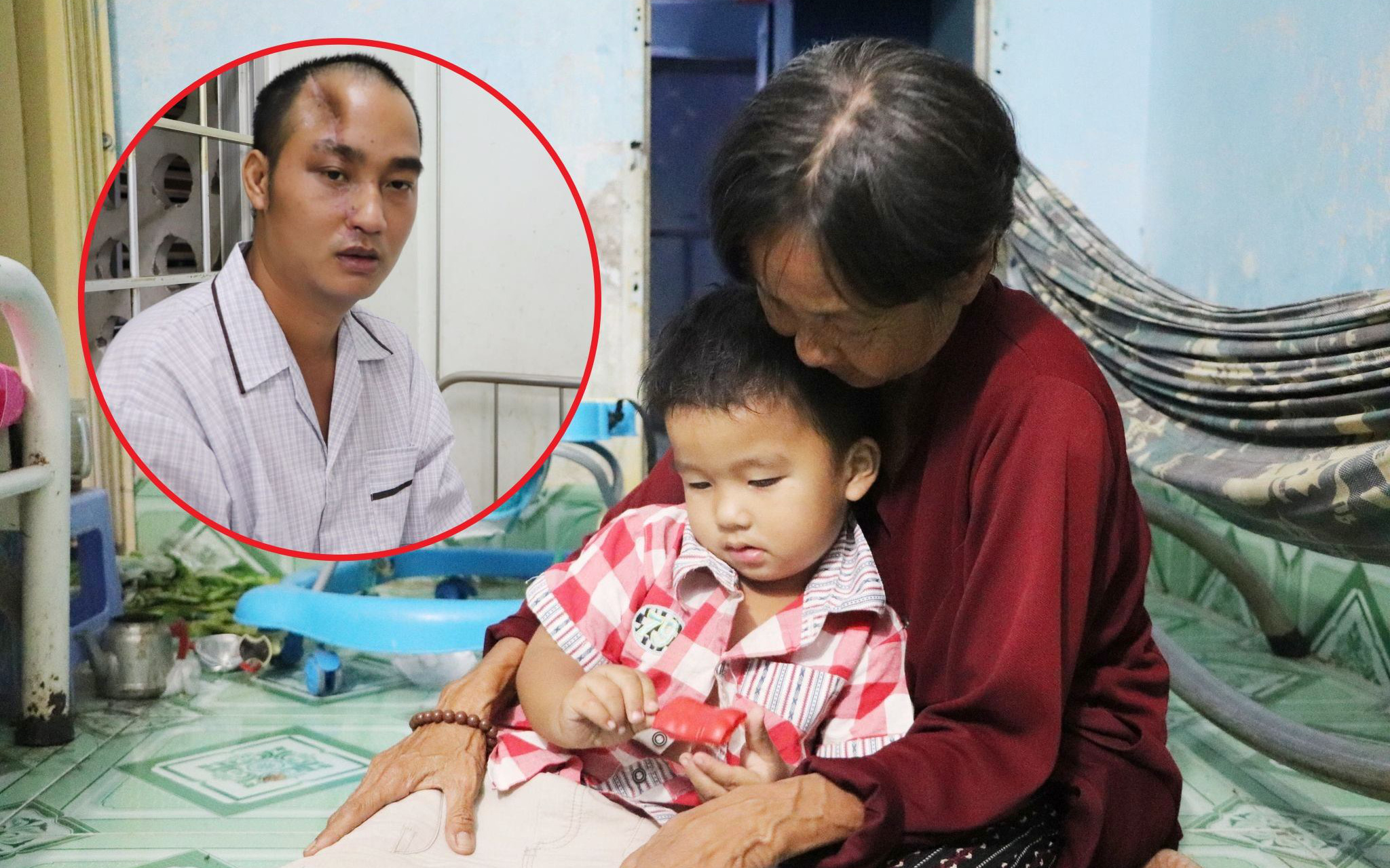 Cha bị tai nạn, đứa trẻ 3 tuổi bơ vơ cùng bà nội: &quot;Tôi chỉ mong nó khỏe mạnh để về mà lo cho con, nó đã khổ lắm rồi&quot;