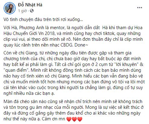 Hoa hậu Đỗ Nhật Hà bức xúc khi bị cho là dùng vũ đạo của Phí Phương Anh để xiên xỏ Hương Giang - Ảnh 2.