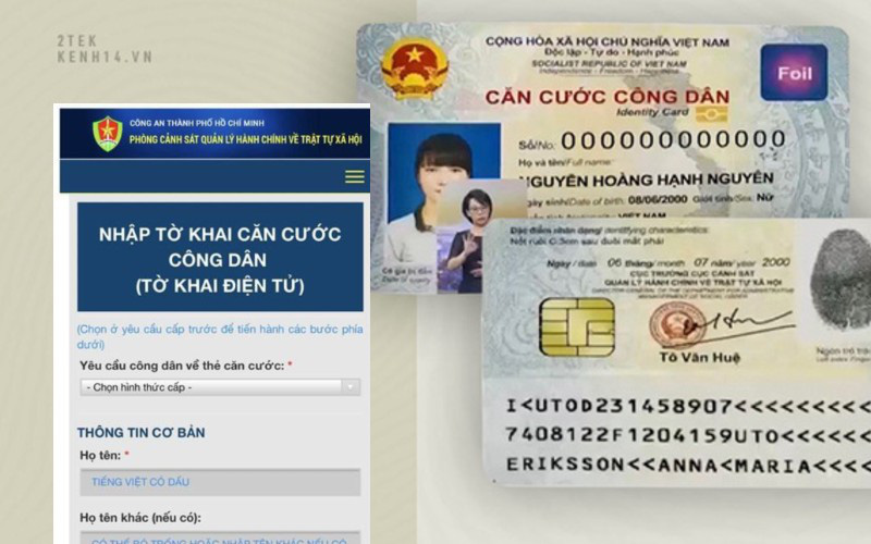 Có thể đăng ký làm thẻ CCCD gắn chip tại nhà qua Zalo