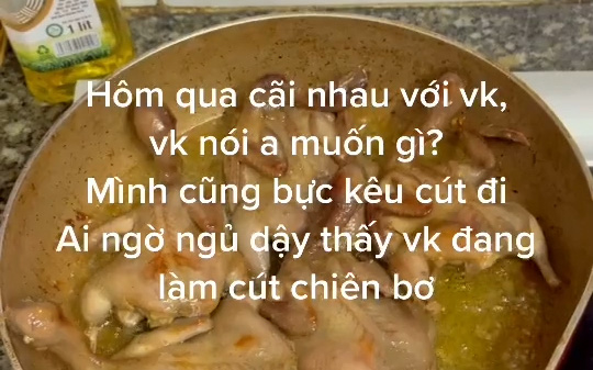 Vợ hỏi ăn gì, đang giận nên anh chàng bảo &quot;cút đi&quot;, cái kết bị cư dân mạng &quot;bóc&quot; vào phút cuối mới bất ngờ