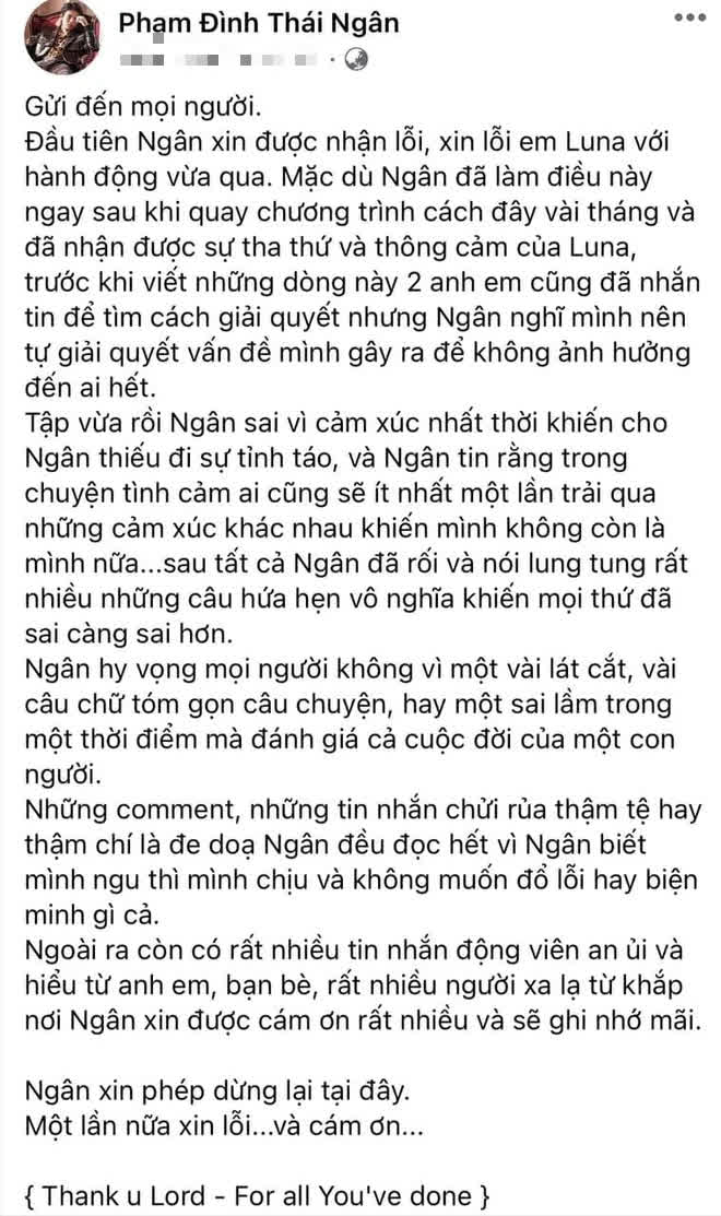 Phạm Đình Thái Ngân sau drama nụ hôn có hương vị tình bạn: Mình ngu thì chịu, không đổ lỗi hay biện minh gì cả - Ảnh 3.