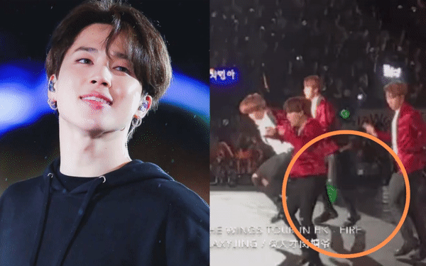 Jimin (BTS) ngã đến choáng váng nằm dài ra sân khấu, thái độ chuyên nghiệp sau đó khiến fan nể phục