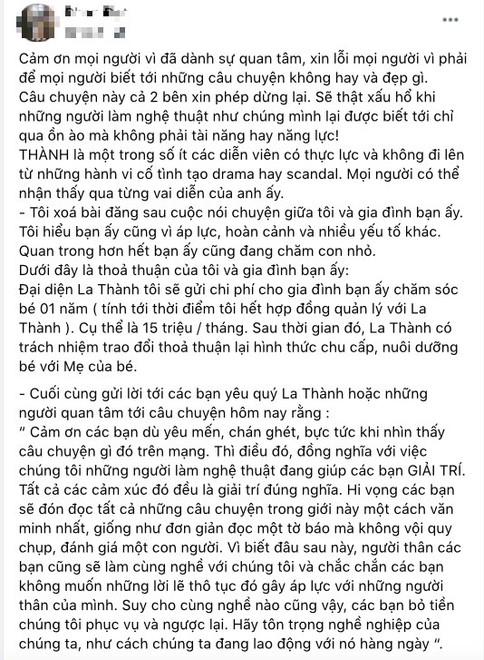 La Thành chính thức lên tiếng sau khi bị bạn gái cũ đăng đàn tố bội bạc, thiếu tiền nhà và không chu cấp cho con - Ảnh 6.