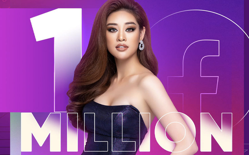 Độ hot của Khánh Vân tăng vọt chỉ sau 4 ngày chinh chiến tại Miss Universe, chính thức cán mốc 1 triệu follower Facebook