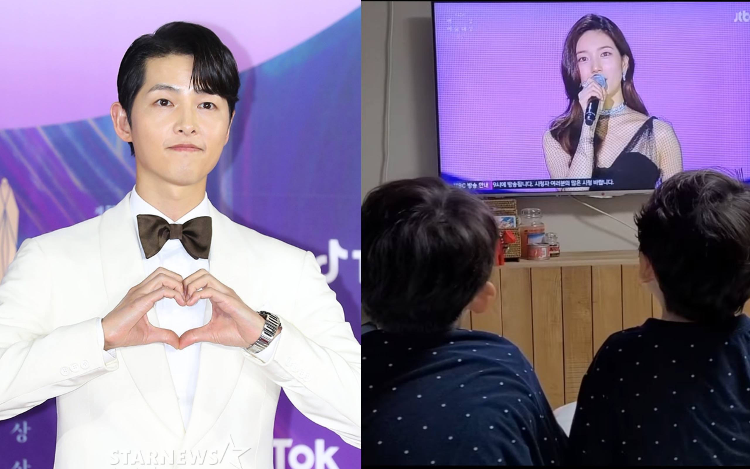 Cháu trai cổ vũ Song Joong Ki giành giải tại Baeksang 2021, nhưng lại lỡ lộ ra sự &quot;u mê&quot; với nữ thần Kpop này?