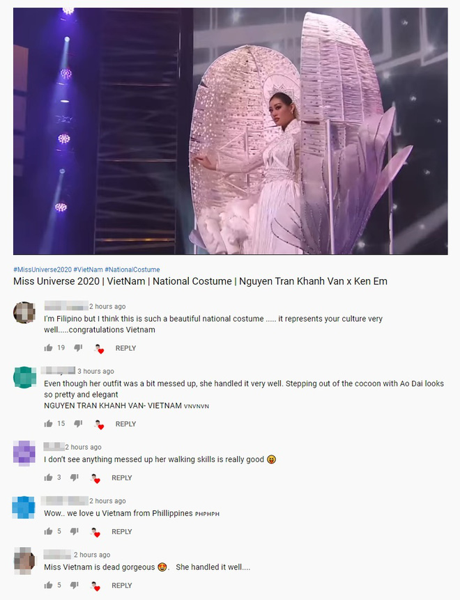 Phản ứng bất ngờ của khán giả quốc tế trước màn trình diễn Quốc phục của Khánh Vân và sự cố Kén Em ở Miss Universe - Ảnh 2.