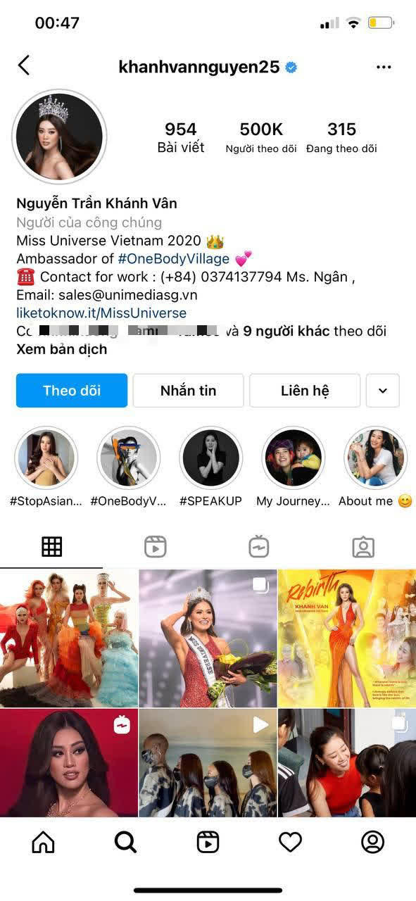 Sau 2 tuần tăng khủng, Instagram của Hoa hậu Khánh Vân cán mốc 500K follower - Ảnh 2.