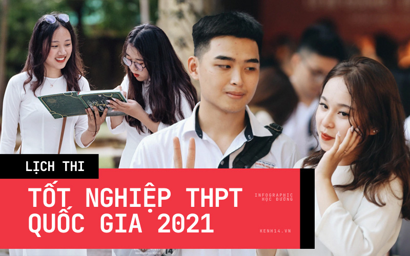 Infographic: Lịch thi tốt nghiệp THPT Quốc gia 2021 và những điều cần lưu ý