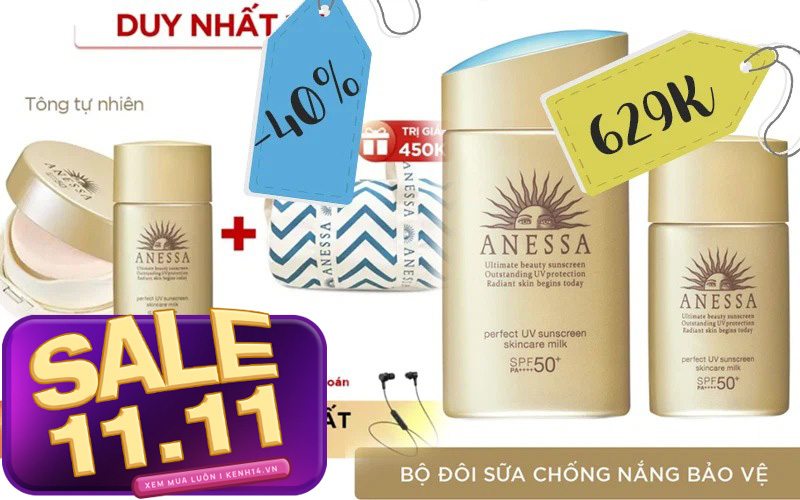 Kem chống nắng Anessa sale ác quá: Toàn giảm 30%, 40% cho combo siêu hời