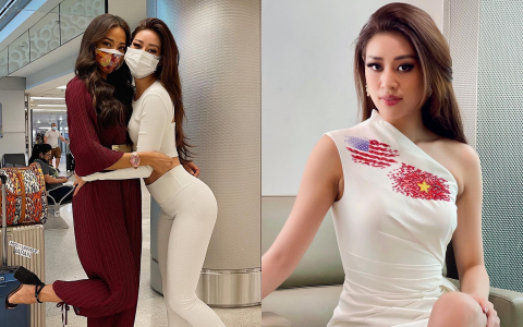 Khánh Vân đã có mặt tại Mỹ dự Miss Universe 2020: Vừa đến liền đọ sắc vóc &quot;chặt chém&quot; đối thủ, ghi điểm bằng 1 chi tiết